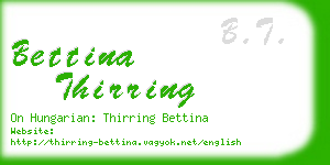 bettina thirring business card